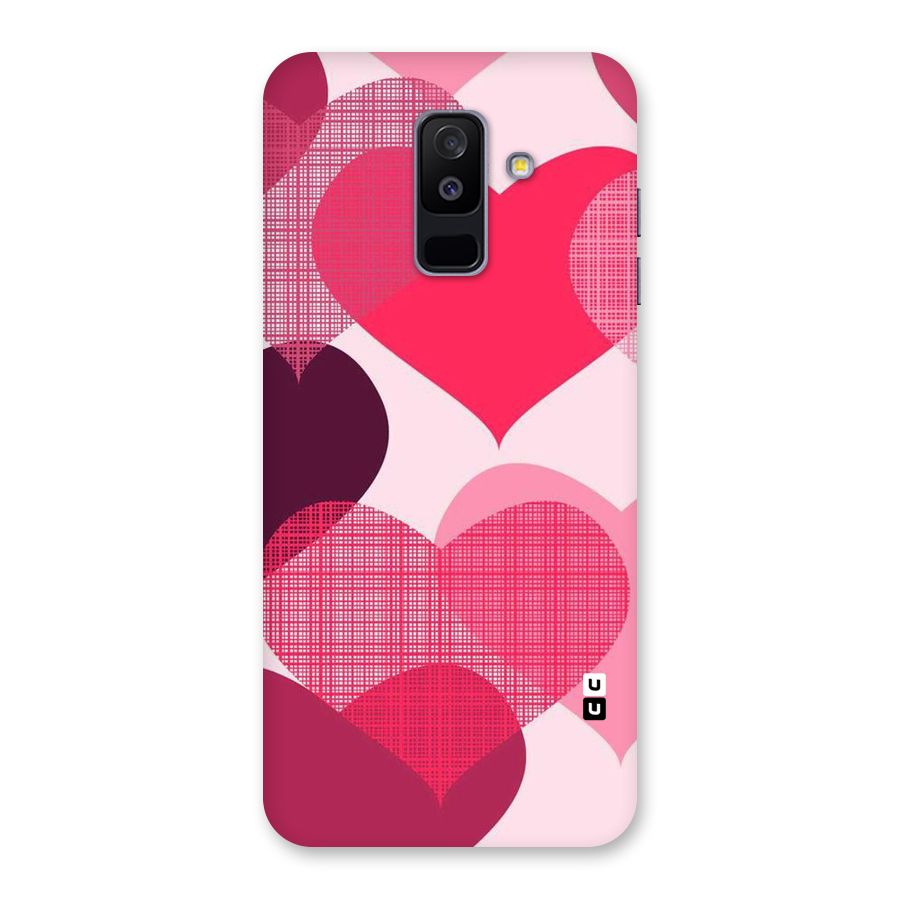 Check Pink Hearts Back Case for Galaxy A6 Plus