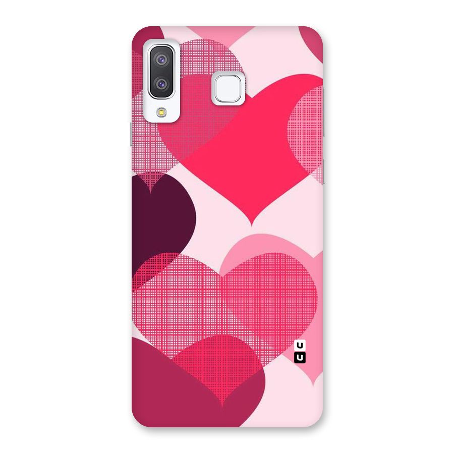 Check Pink Hearts Back Case for Galaxy A8 Star
