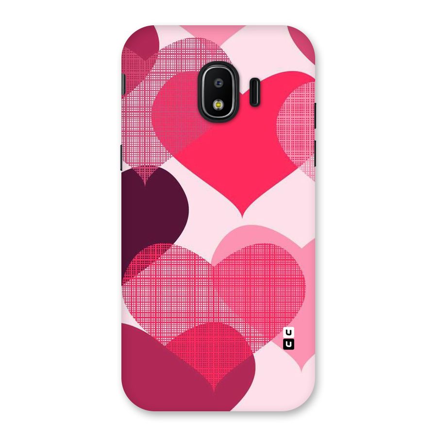 Check Pink Hearts Back Case for Galaxy J2 Pro 2018