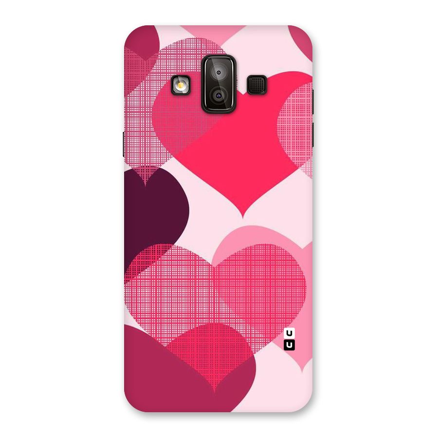 Check Pink Hearts Back Case for Galaxy J7 Duo