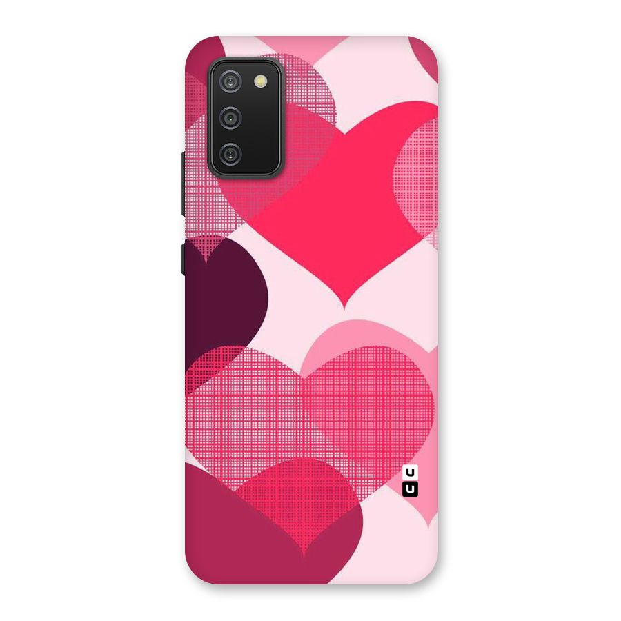 Check Pink Hearts Back Case for Galaxy M02s