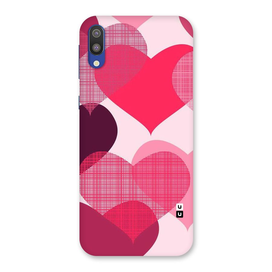 Check Pink Hearts Back Case for Galaxy M10