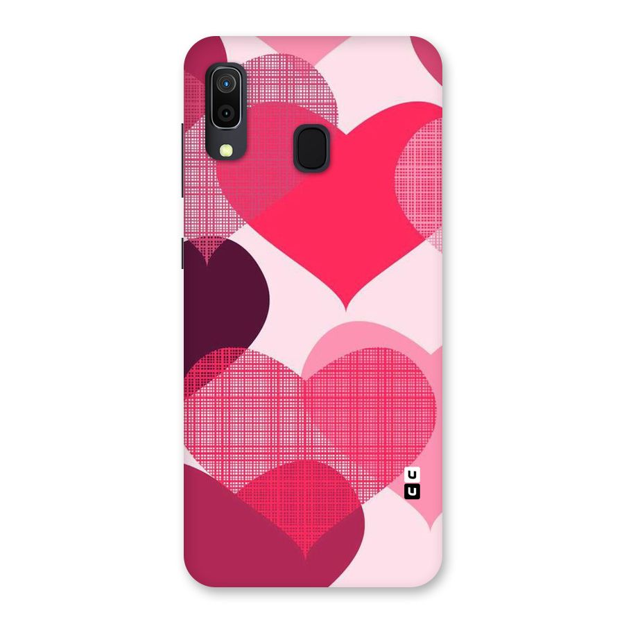Check Pink Hearts Back Case for Galaxy M10s