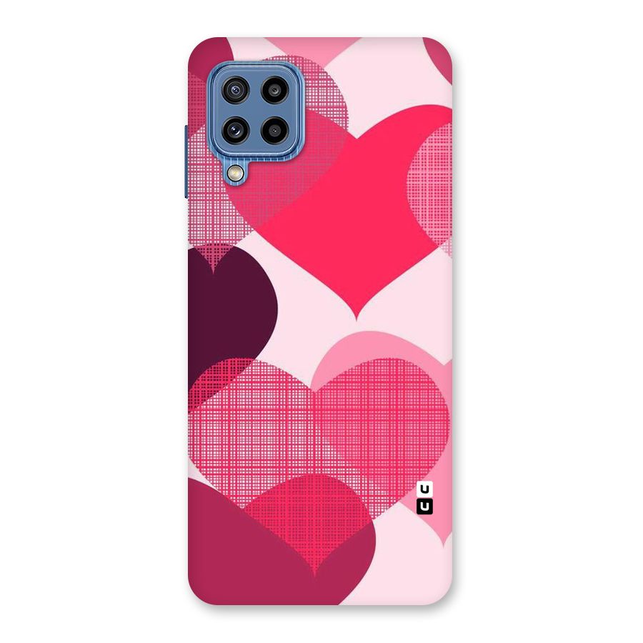 Check Pink Hearts Back Case for Galaxy M32