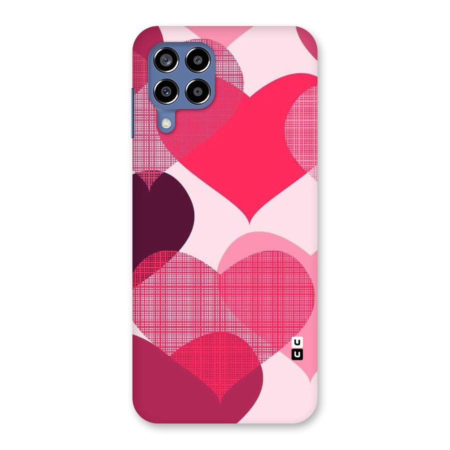 Check Pink Hearts Back Case for Galaxy M53 5G
