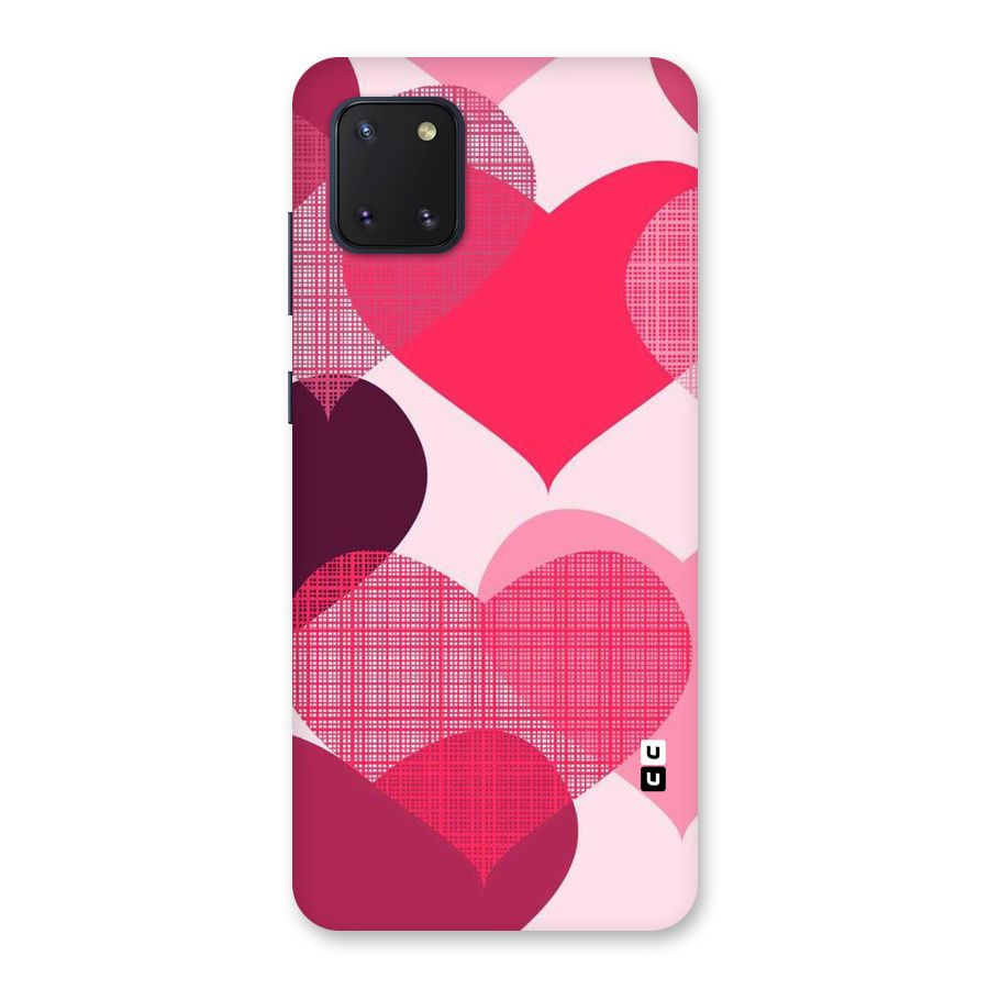 Check Pink Hearts Back Case for Galaxy Note 10 Lite