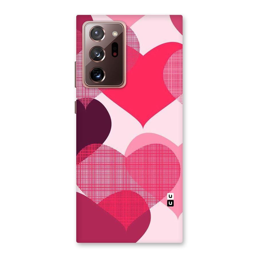 Check Pink Hearts Back Case for Galaxy Note 20 Ultra