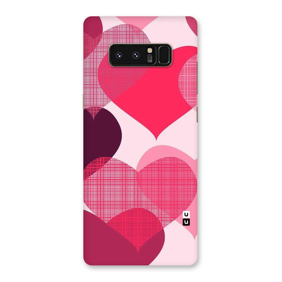 Check Pink Hearts Back Case for Galaxy Note 8