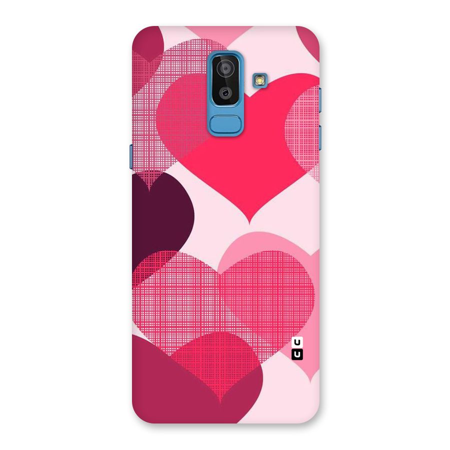 Check Pink Hearts Back Case for Galaxy On8 (2018)