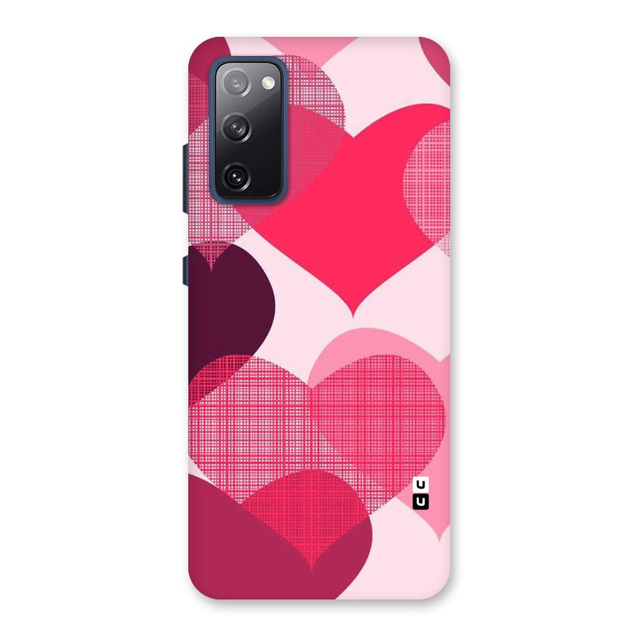 Check Pink Hearts Back Case for Galaxy S20 FE