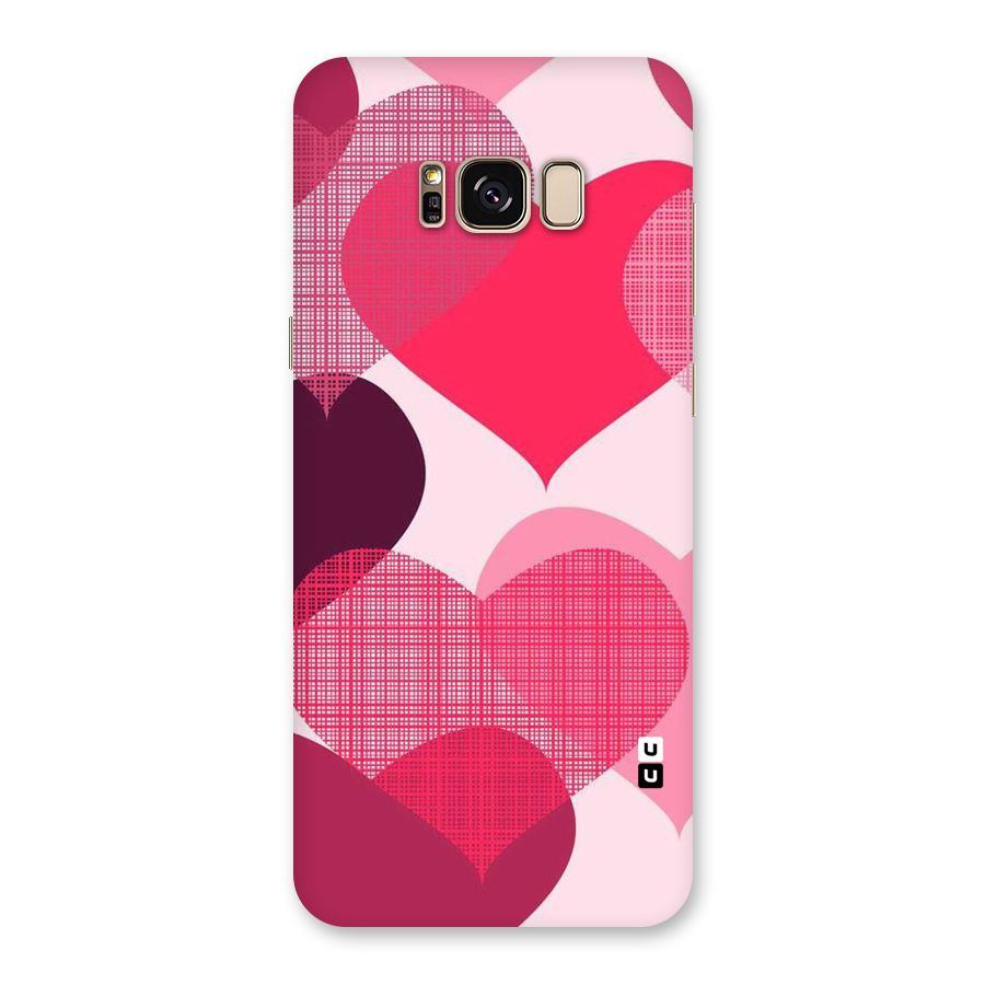 Check Pink Hearts Back Case for Galaxy S8 Plus