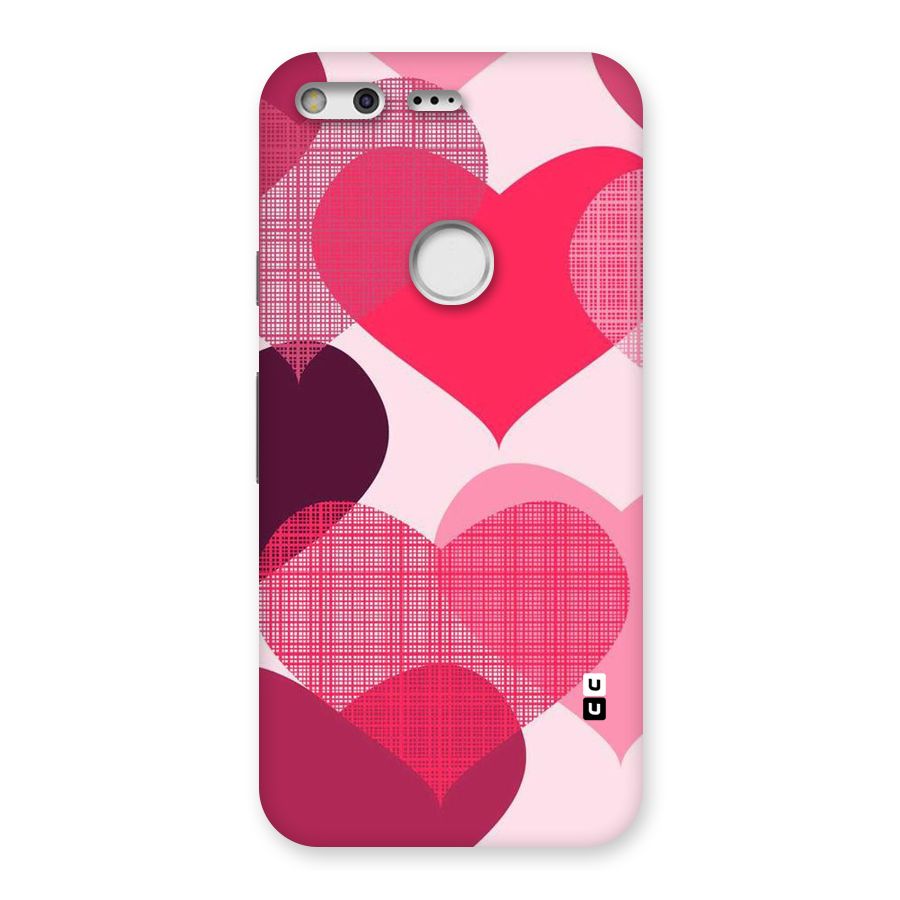 Check Pink Hearts Back Case for Google Pixel