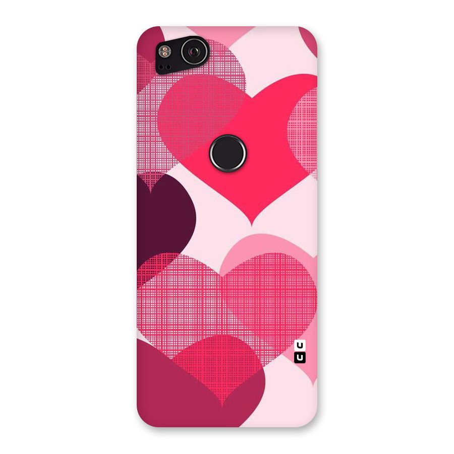 Check Pink Hearts Back Case for Google Pixel 2