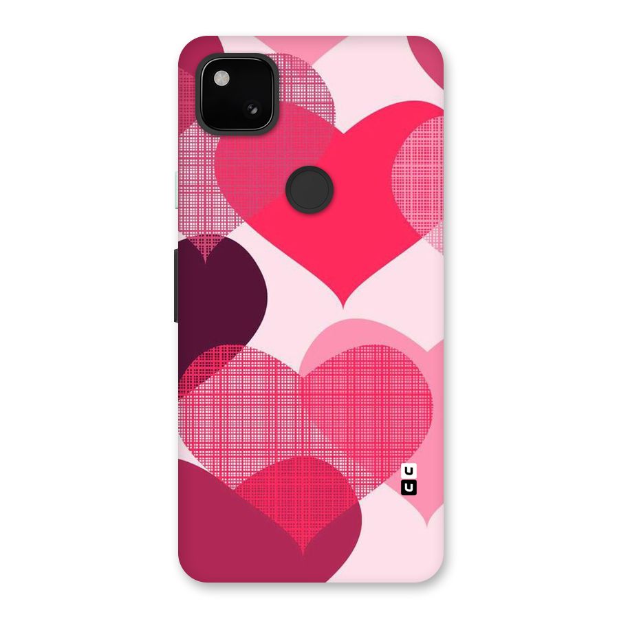Check Pink Hearts Back Case for Google Pixel 4a
