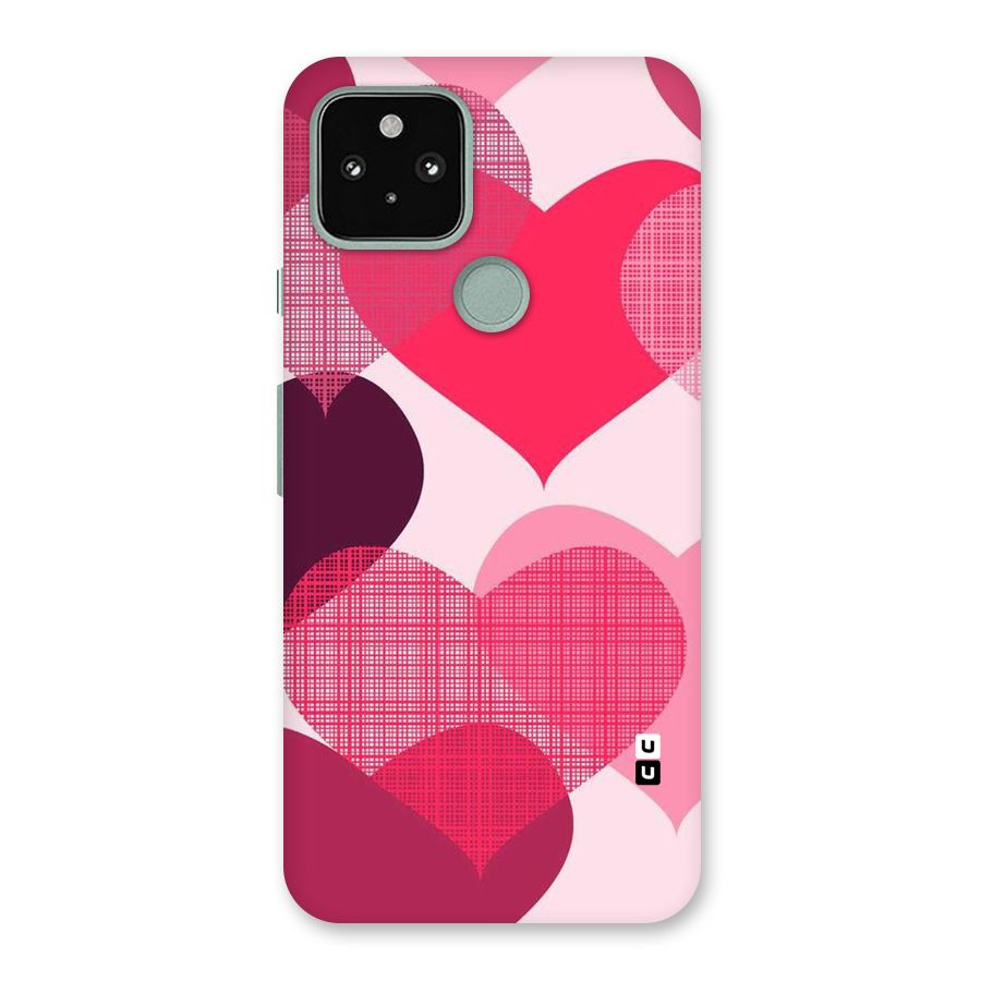 Check Pink Hearts Back Case for Google Pixel 5