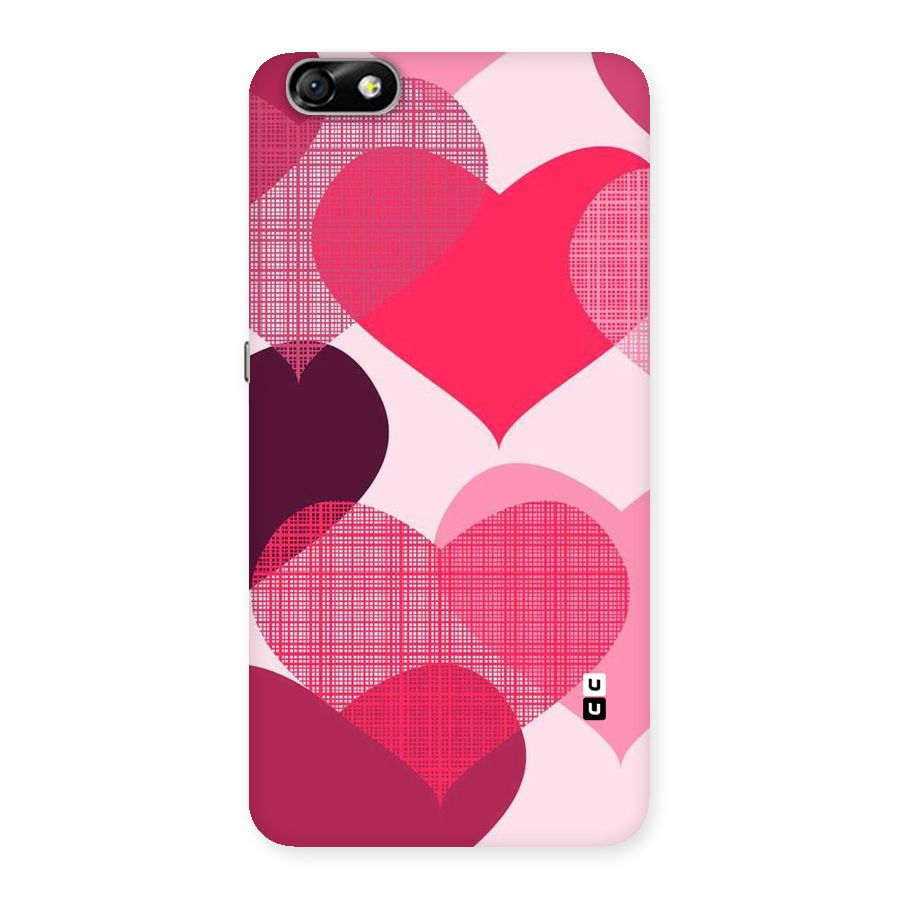 Check Pink Hearts Back Case for Honor 4X