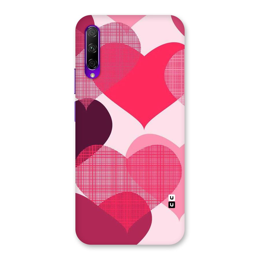 Check Pink Hearts Back Case for Honor 9X Pro