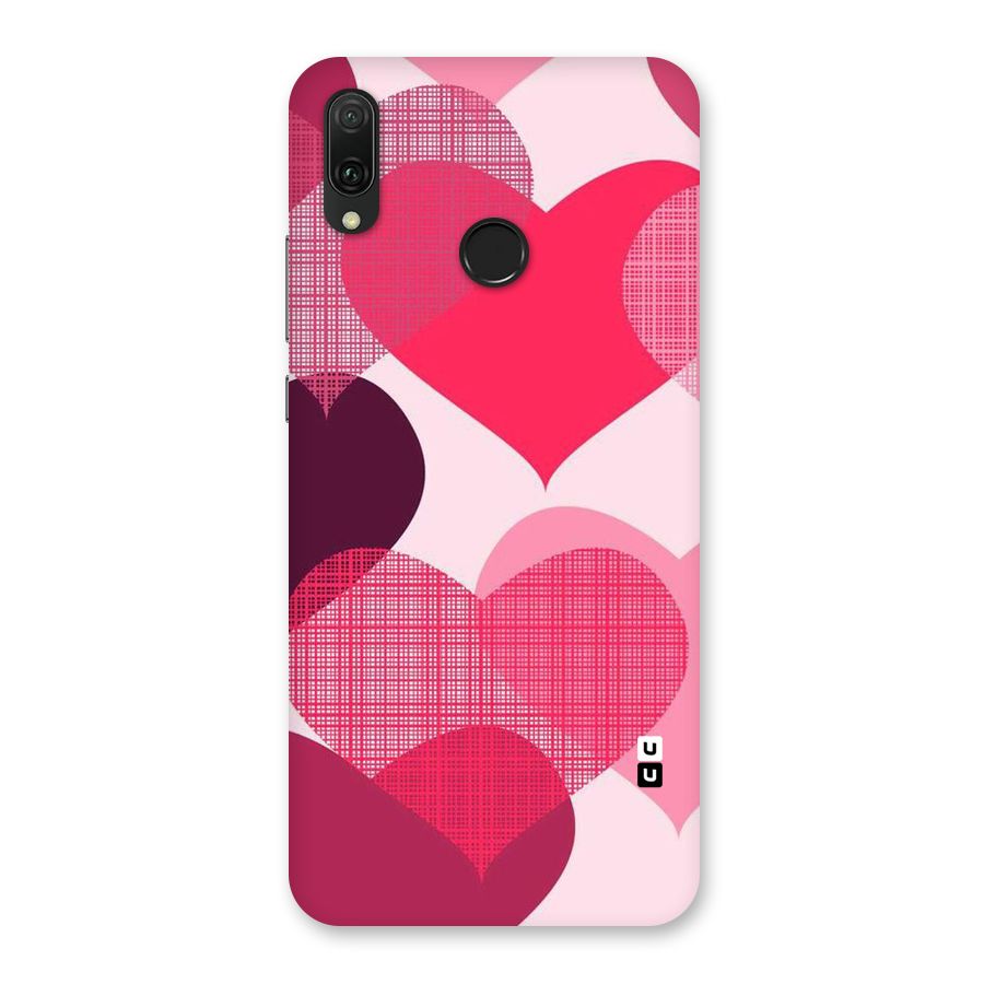 Check Pink Hearts Back Case for Huawei Y9 (2019)