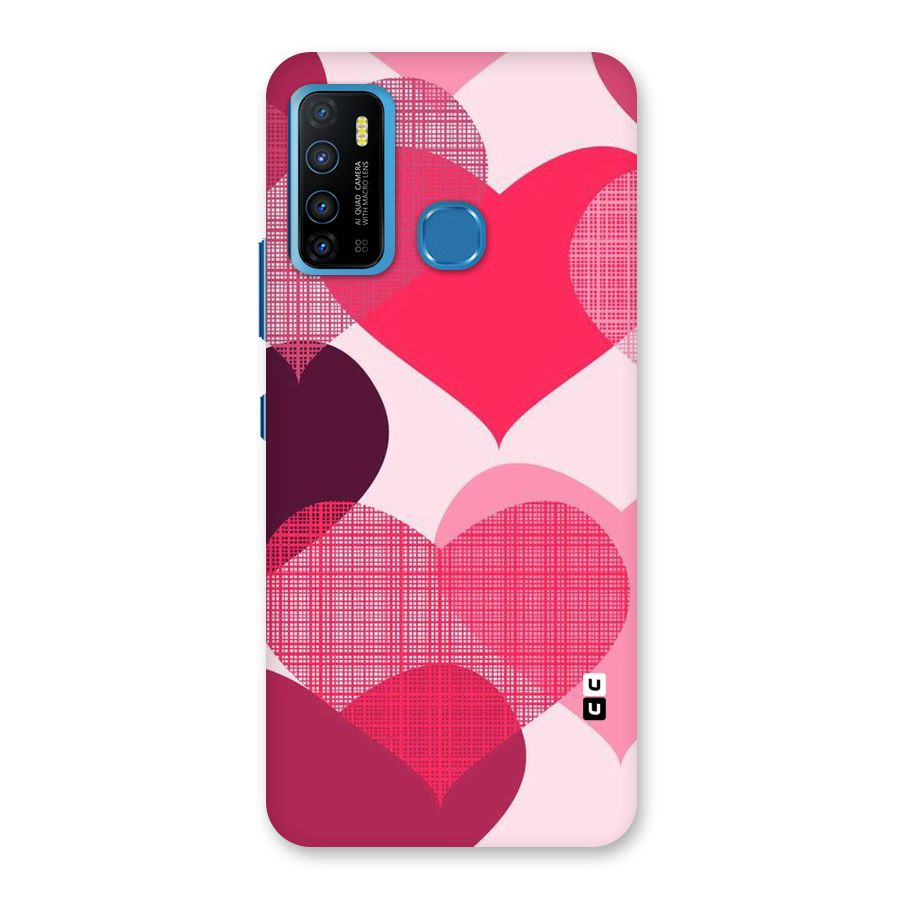 Check Pink Hearts Back Case for Infinix Hot 9
