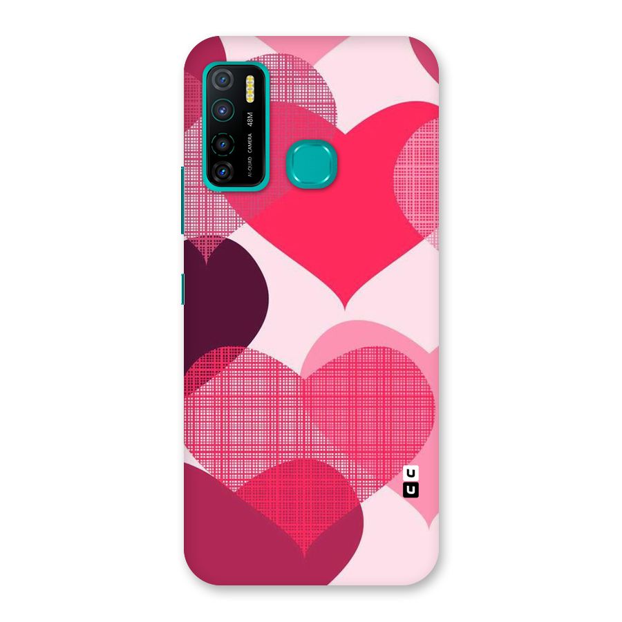 Check Pink Hearts Back Case for Infinix Hot 9 Pro