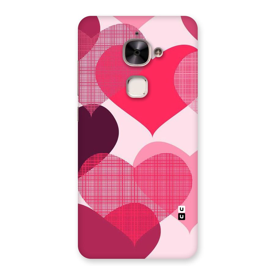 Check Pink Hearts Back Case for Le 2