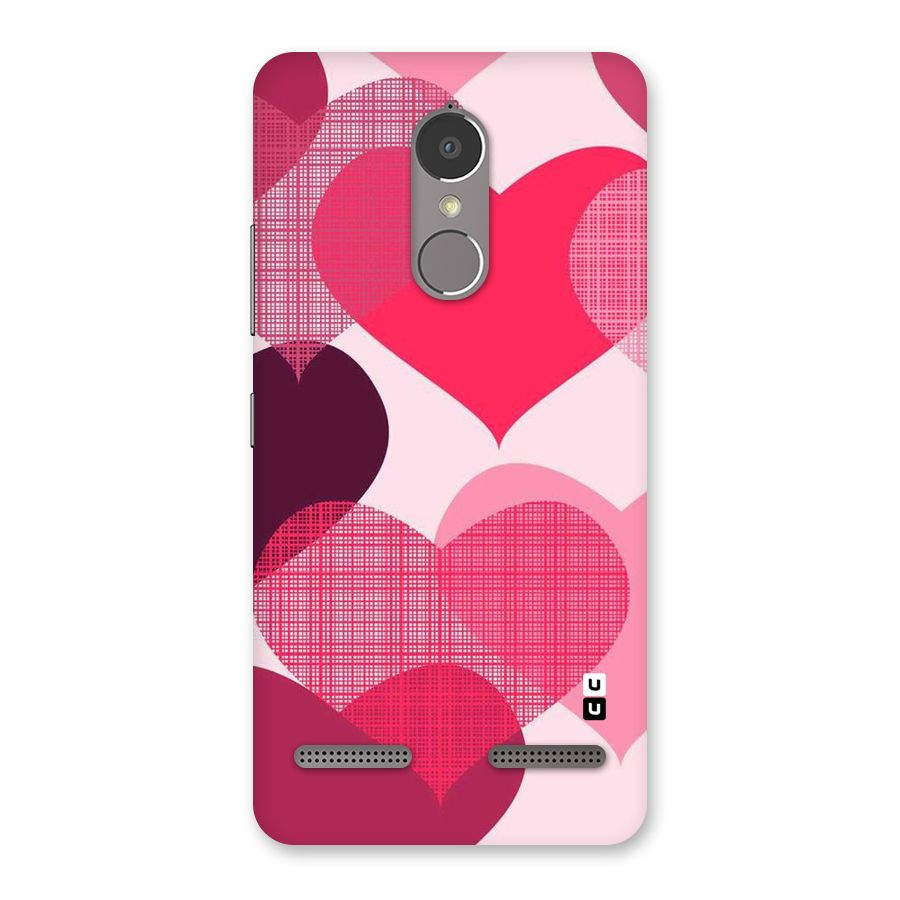 Check Pink Hearts Back Case for Lenovo K6