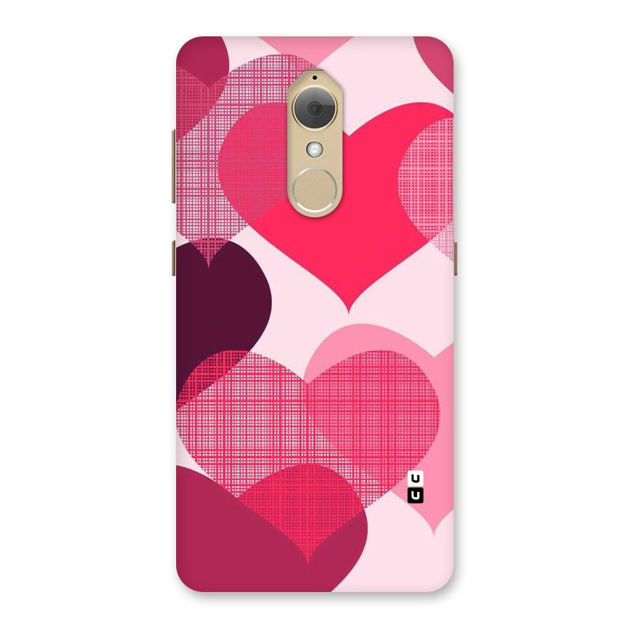 Check Pink Hearts Back Case for Lenovo K8