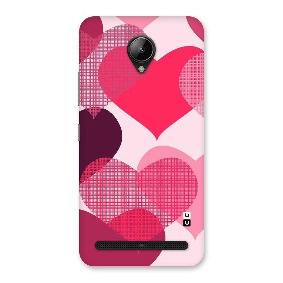 Check Pink Hearts Back Case for Lenovo C2