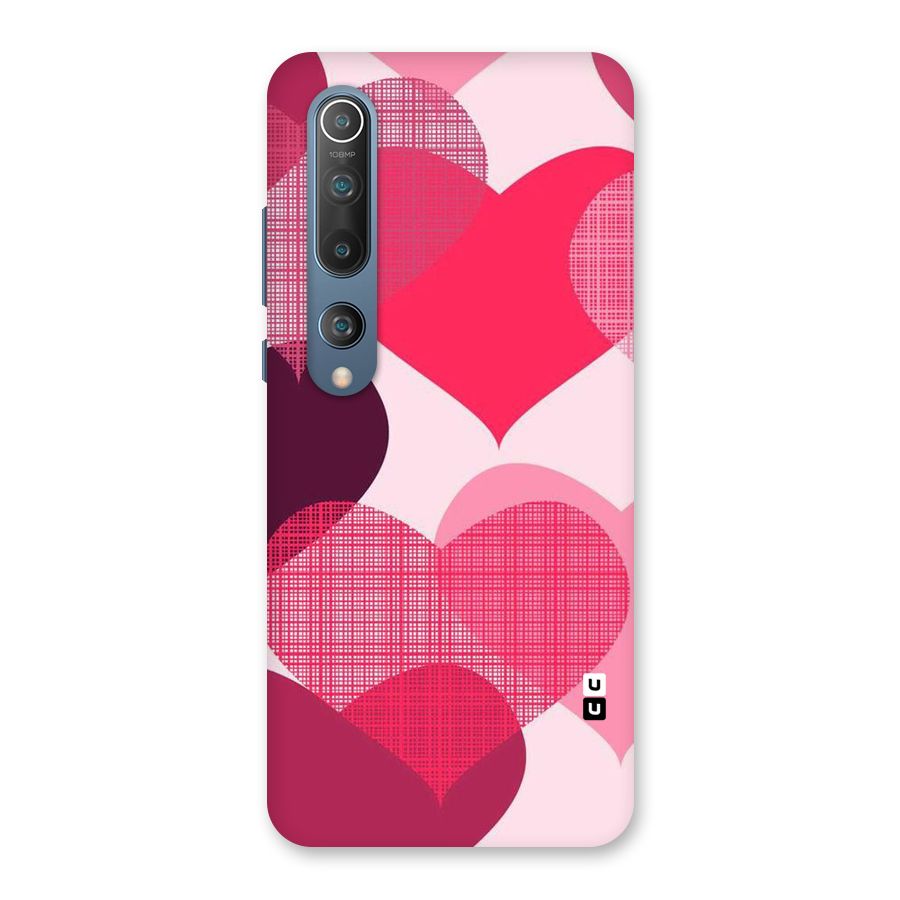 Check Pink Hearts Back Case for Mi 10