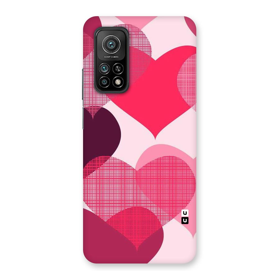 Check Pink Hearts Back Case for Mi 10T Pro 5G