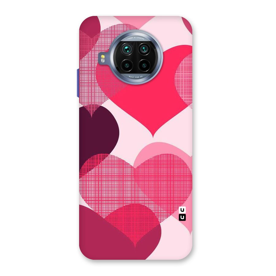 Check Pink Hearts Back Case for Mi 10i