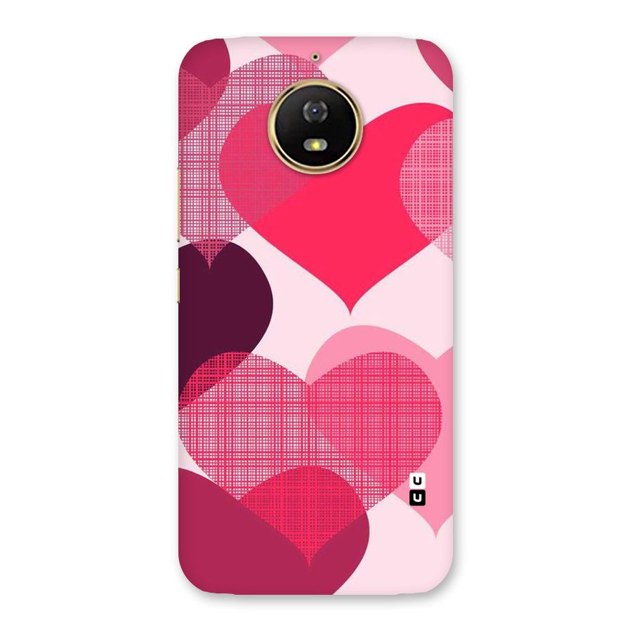 Check Pink Hearts Back Case for Moto G5s