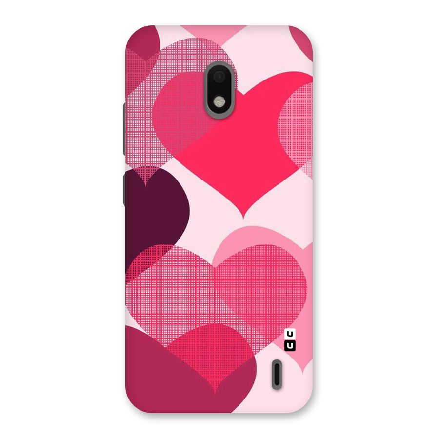 Check Pink Hearts Back Case for Nokia 2.2