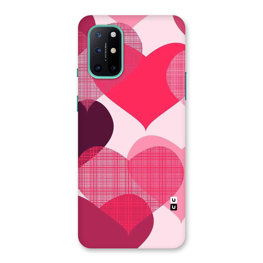 Check Pink Hearts Back Case for OnePlus 8T
