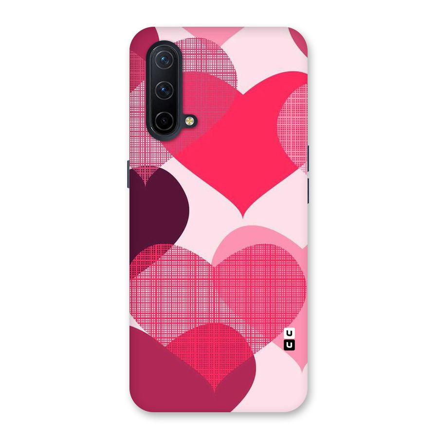 Check Pink Hearts Back Case for OnePlus Nord CE 5G