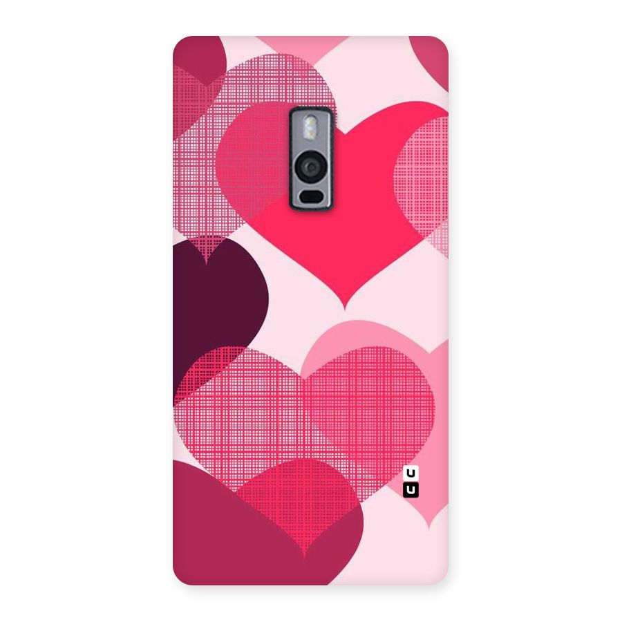 Check Pink Hearts Back Case for OnePlus Two