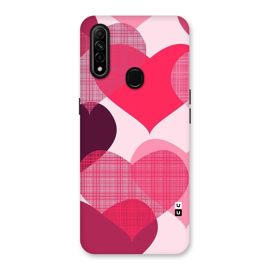 Check Pink Hearts Back Case for Oppo A31
