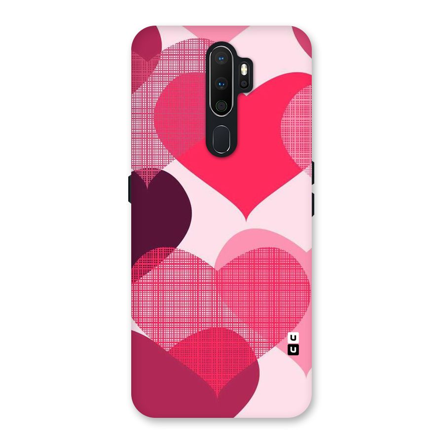Check Pink Hearts Back Case for Oppo A5 (2020)