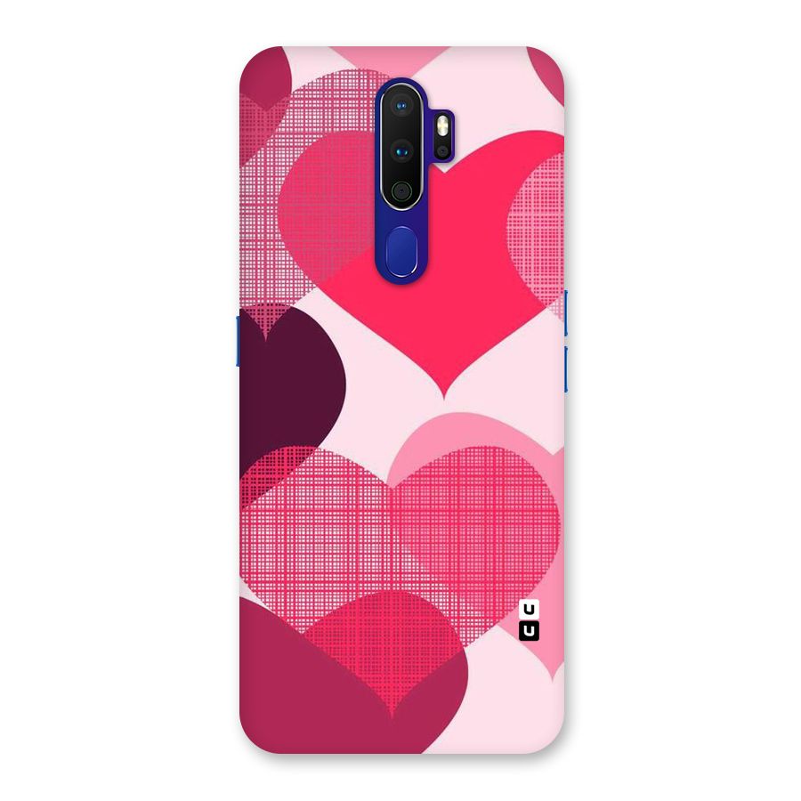 Check Pink Hearts Back Case for Oppo A9 (2020)