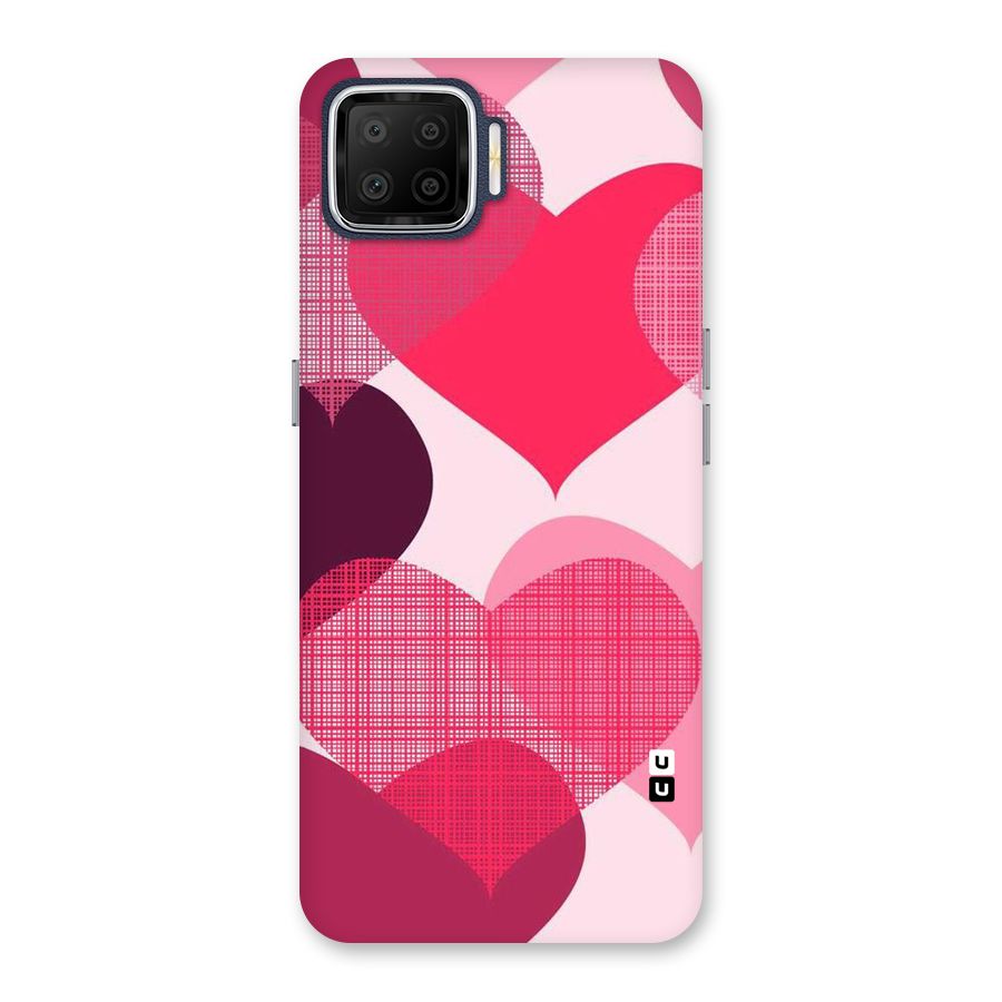 Check Pink Hearts Back Case for Oppo F17