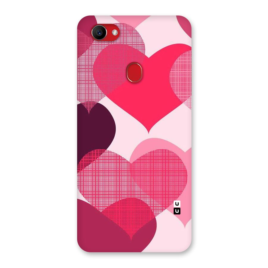 Check Pink Hearts Back Case for Oppo F7