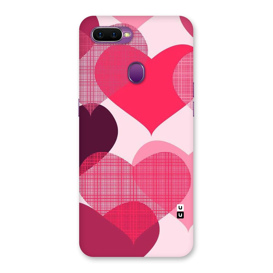Check Pink Hearts Back Case for Oppo F9