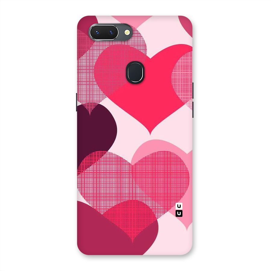 Check Pink Hearts Back Case for Oppo Realme 2