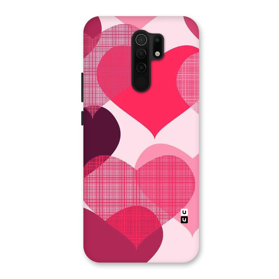 Check Pink Hearts Back Case for Poco M2