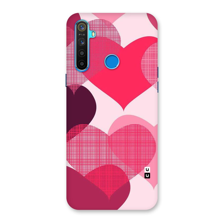 Check Pink Hearts Back Case for Realme 5
