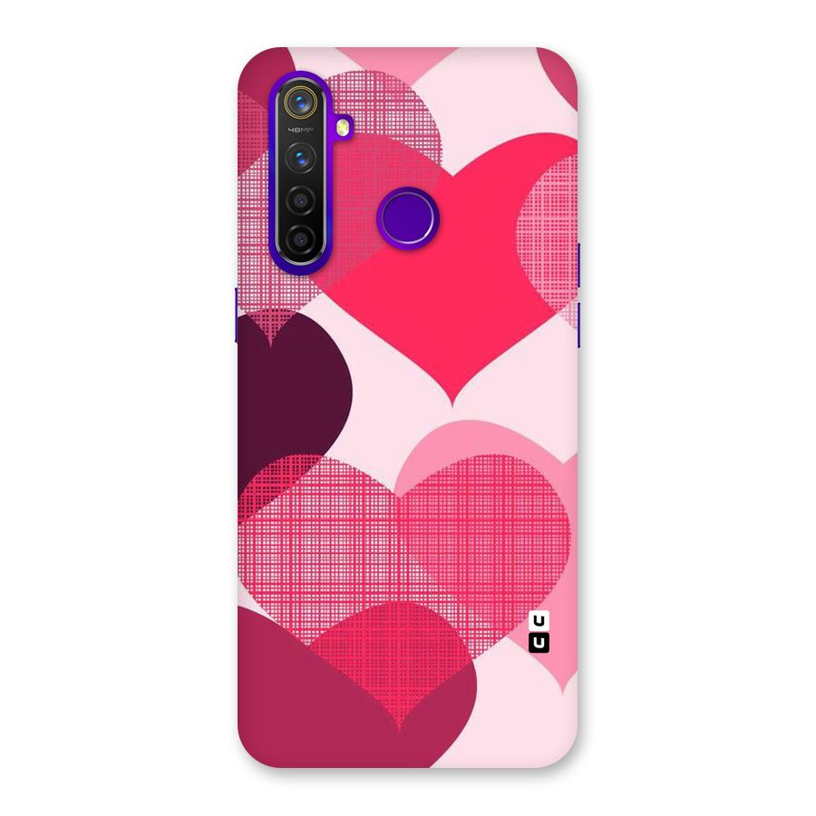 Check Pink Hearts Back Case for Realme 5 Pro