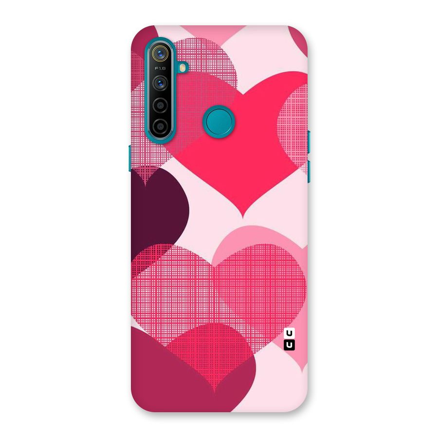 Check Pink Hearts Back Case for Realme 5i
