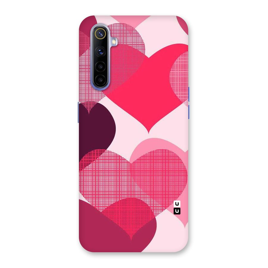 Check Pink Hearts Back Case for Realme 6i