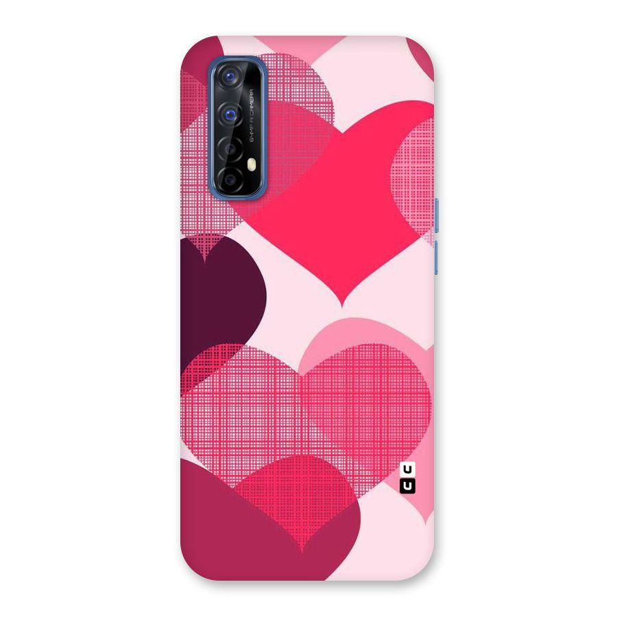 Check Pink Hearts Back Case for Realme 7