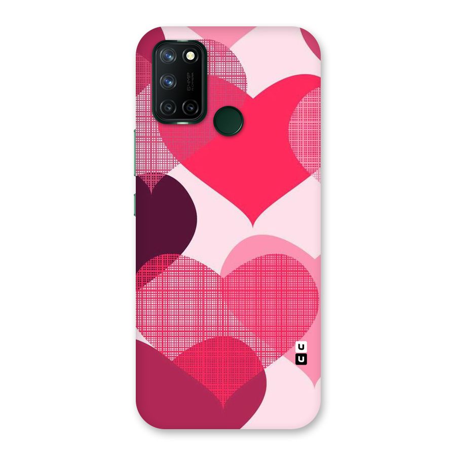 Check Pink Hearts Back Case for Realme 7i